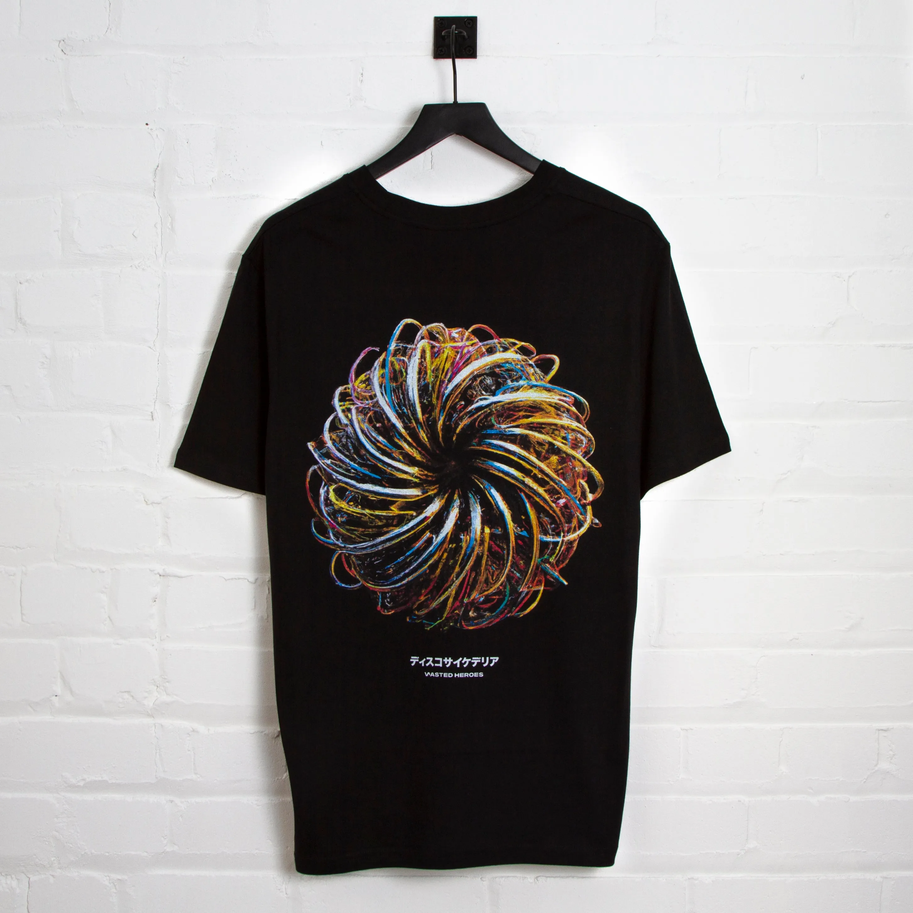 029 Disco Psychedelia Back Print - Tshirt - Black