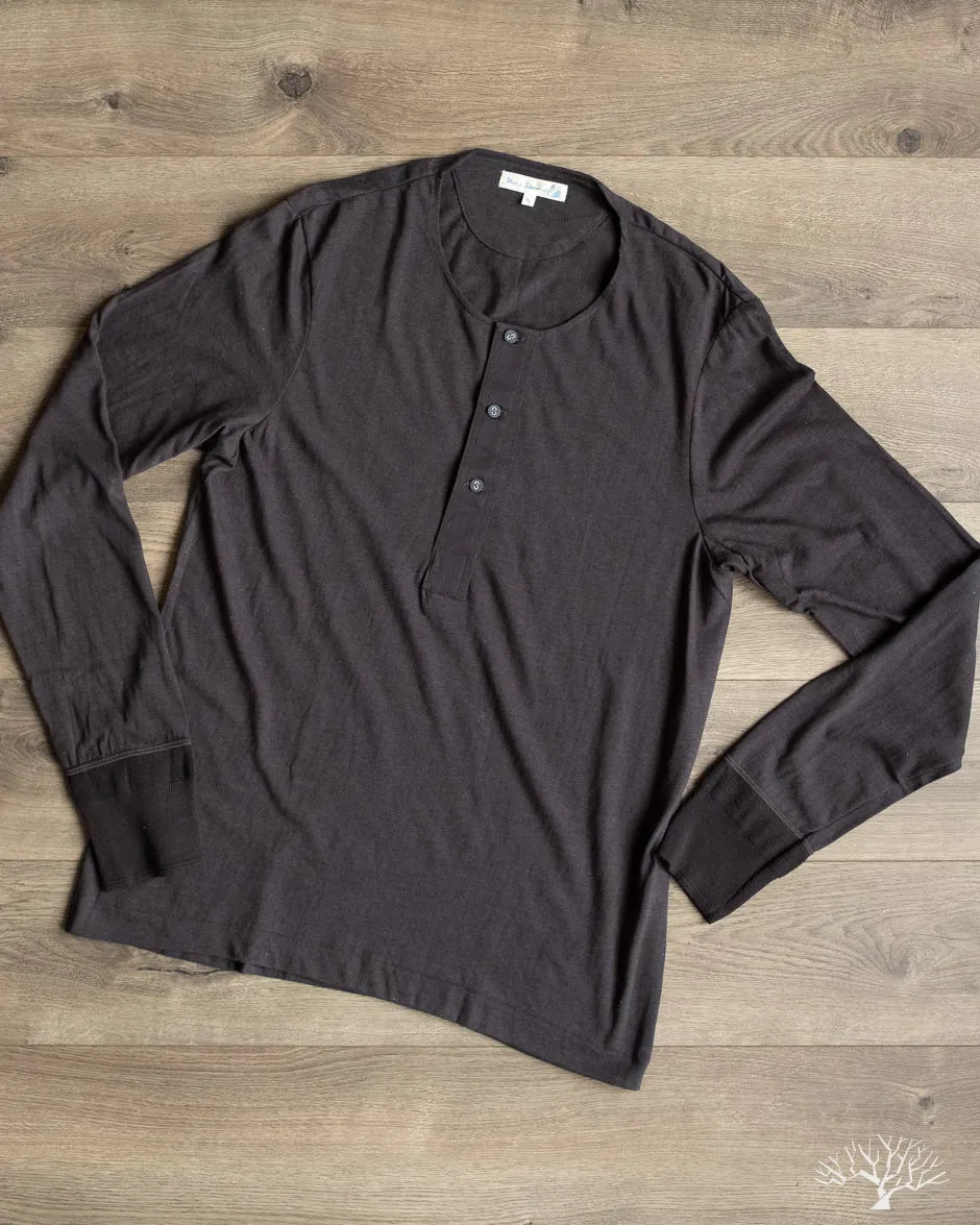 102 Vintage Henley - Charcoal