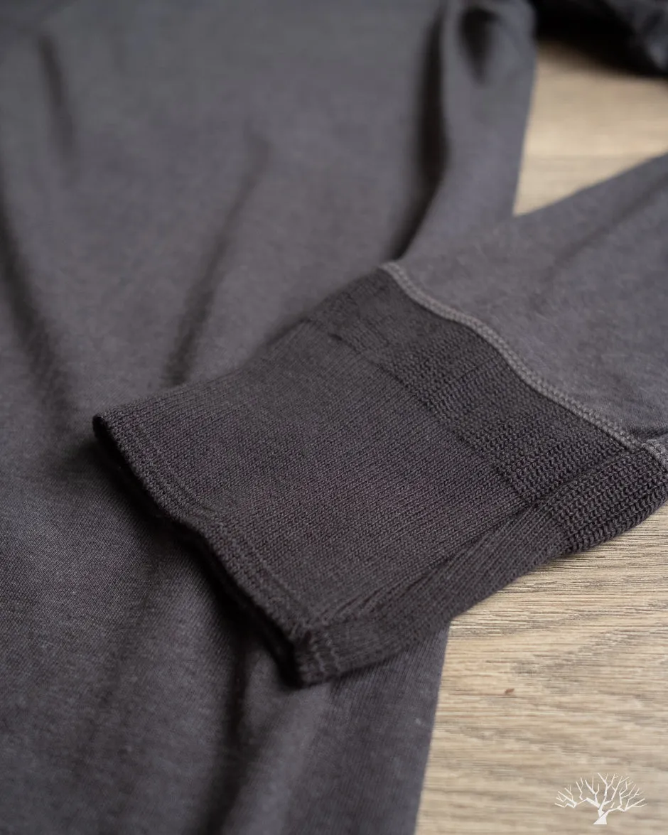 102 Vintage Henley - Charcoal