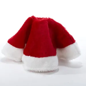 15" Miniature Plush Red and White Tree Skirt, C1886