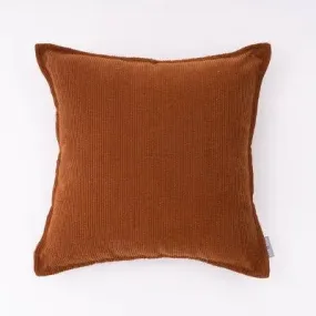 18"x18" Corduroy Ribbed Square Throw Pillow Brown - freshmint