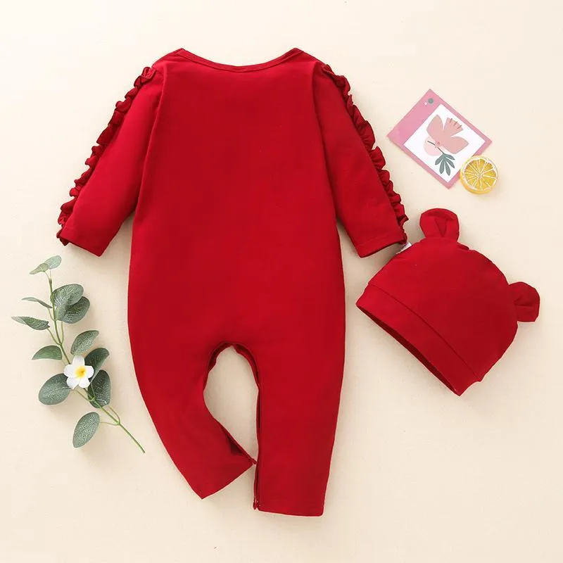 2-piece Jumpsuit & Hat for Baby Girl Children's Clothing