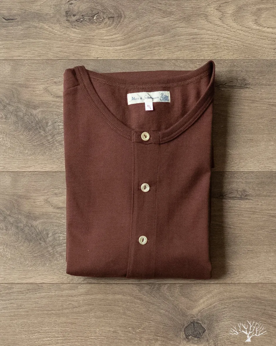 206 Long Sleeve Henley - Coffee