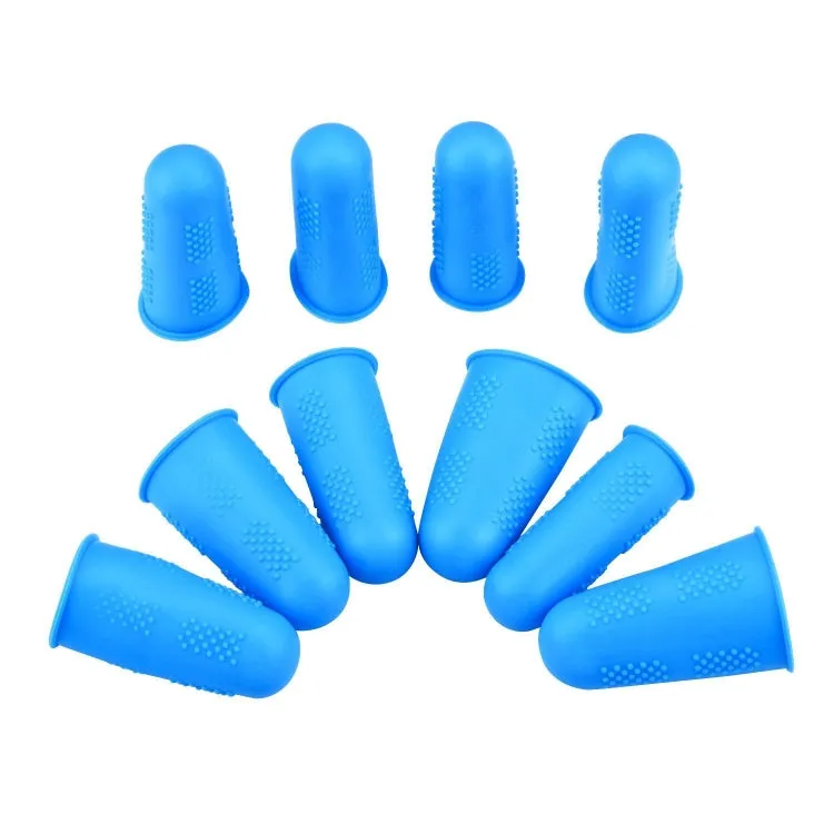 4 Sets Anti-scalding Non-slip High Temperature Resistant Silicone Finger Cuff With Particles(Random Color)