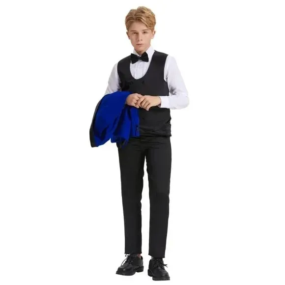 5pc Blue Boys Velvet Tuxedo Includes Bowtie by Tazio