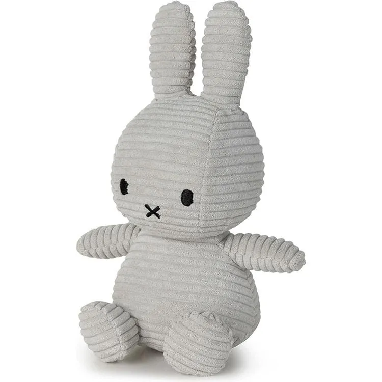 9" Miffy ECO Corduroy Grey Plush