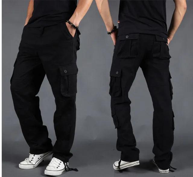 Aidase Side Zipper Pockets Cargo Harem Joggers Pants Men Tactical Casual Harajuku Streetwear Sweatpant Trousers Male Pants baggy