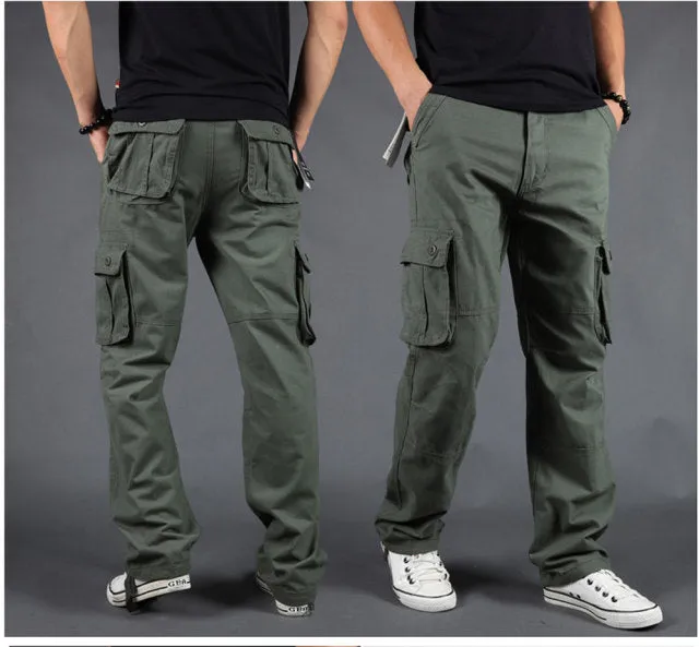 Aidase Side Zipper Pockets Cargo Harem Joggers Pants Men Tactical Casual Harajuku Streetwear Sweatpant Trousers Male Pants baggy