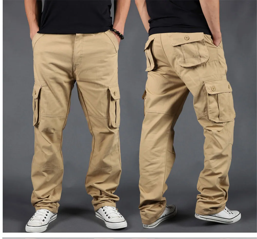 Aidase Side Zipper Pockets Cargo Harem Joggers Pants Men Tactical Casual Harajuku Streetwear Sweatpant Trousers Male Pants baggy