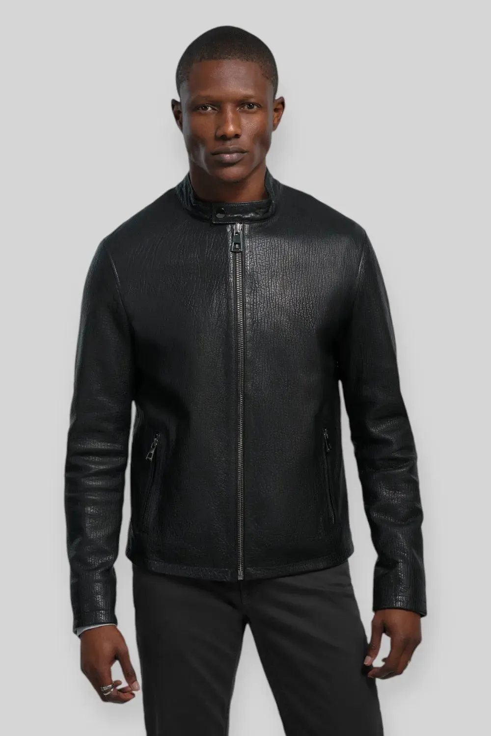 Alessandro Leather Utility Jacket