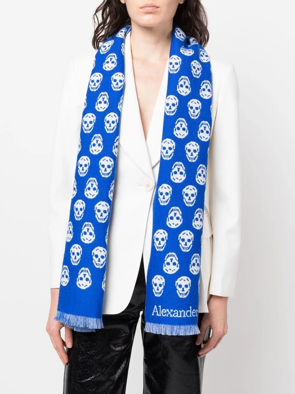 Alexander McQueen Scarfs Blue