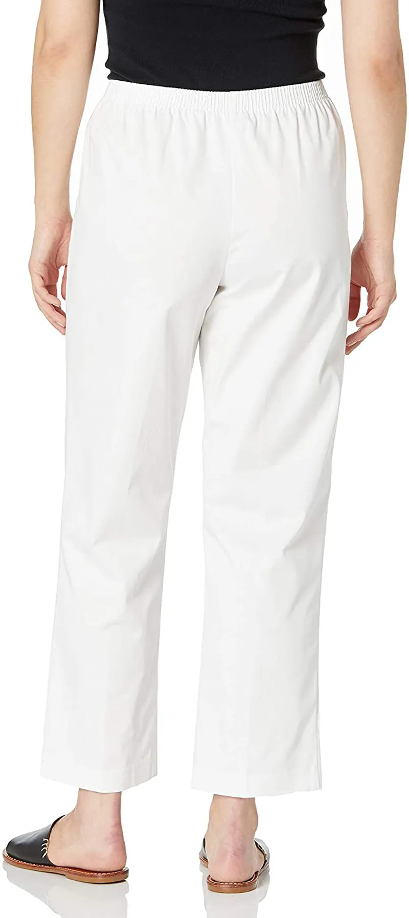 Alfred Dunner All Around Elastic Waist Cotton Short Twill Pants