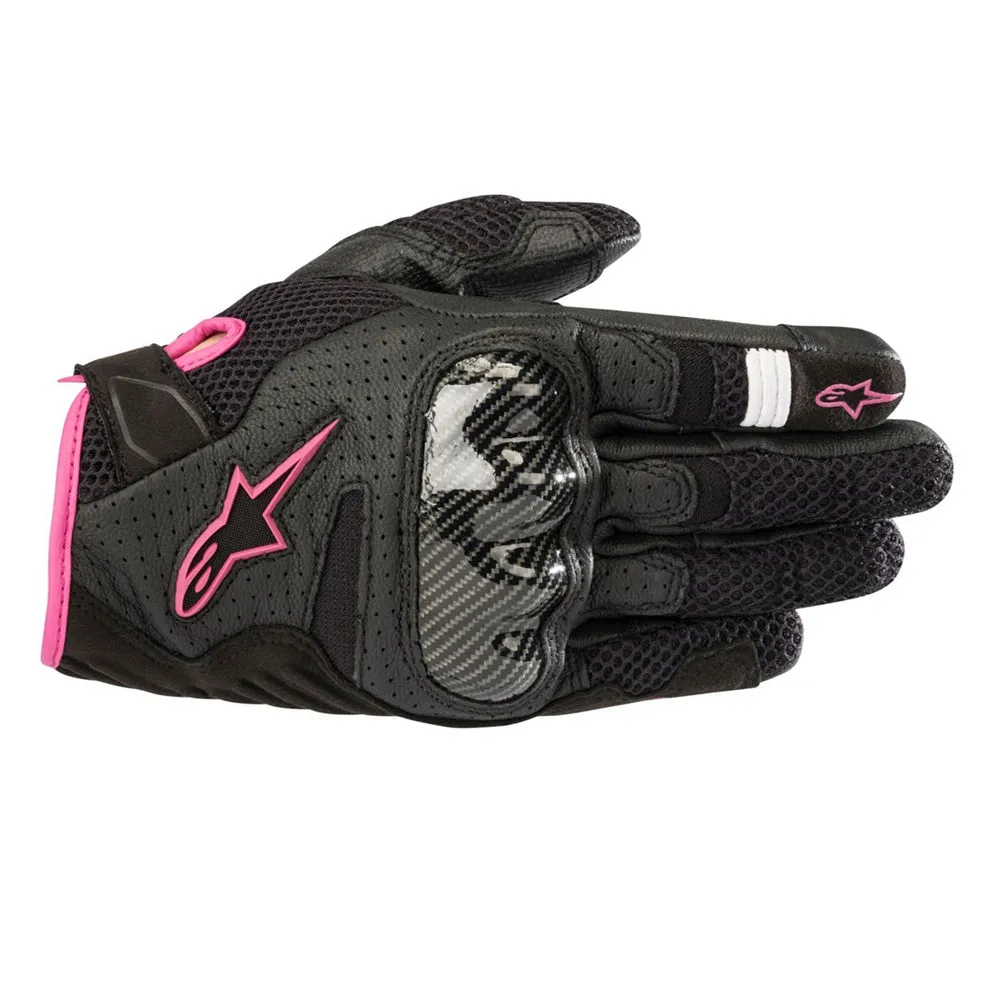 Alpinestars Stella SMX-1 Air v2 Motorcycle Gloves Black Fuchsia