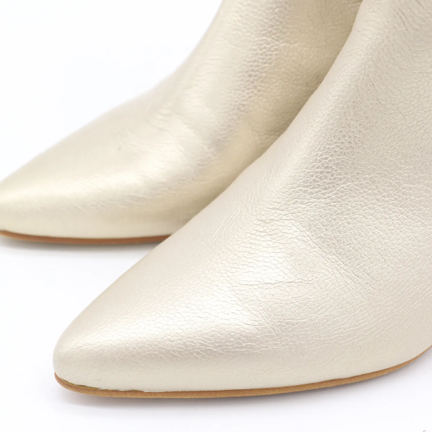 Aurlene ankle booties in gold leather womens shoes