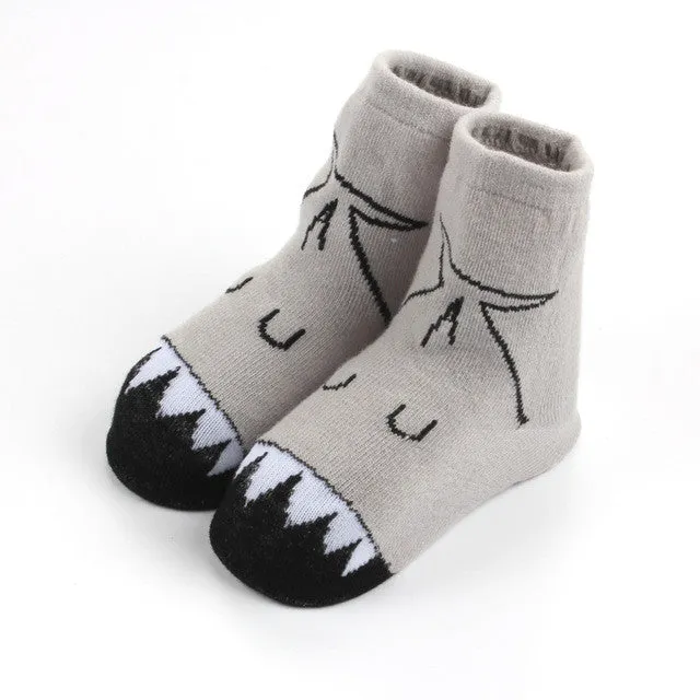 Baby Cartoon Anti-slip Cotton Socks Unisex Toddler Socks Floor Sock Infant Boys Girls Cat Skid Resistance Leg Warmers