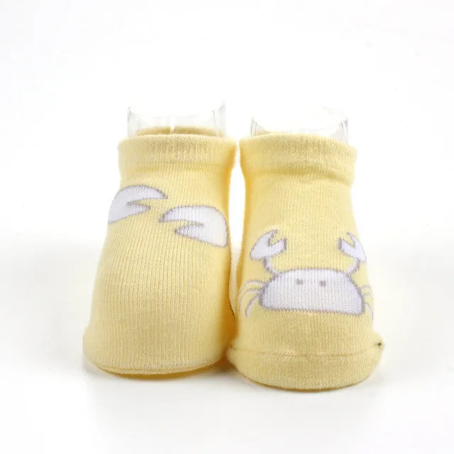 Baby Cartoon Anti-slip Cotton Socks Unisex Toddler Socks Floor Sock Infant Boys Girls Cat Skid Resistance Leg Warmers