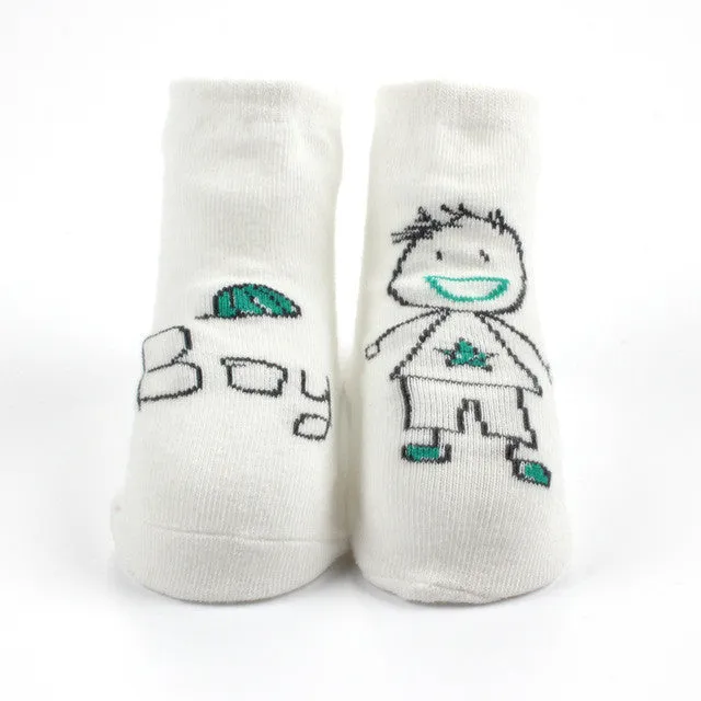 Baby Cartoon Anti-slip Cotton Socks Unisex Toddler Socks Floor Sock Infant Boys Girls Cat Skid Resistance Leg Warmers