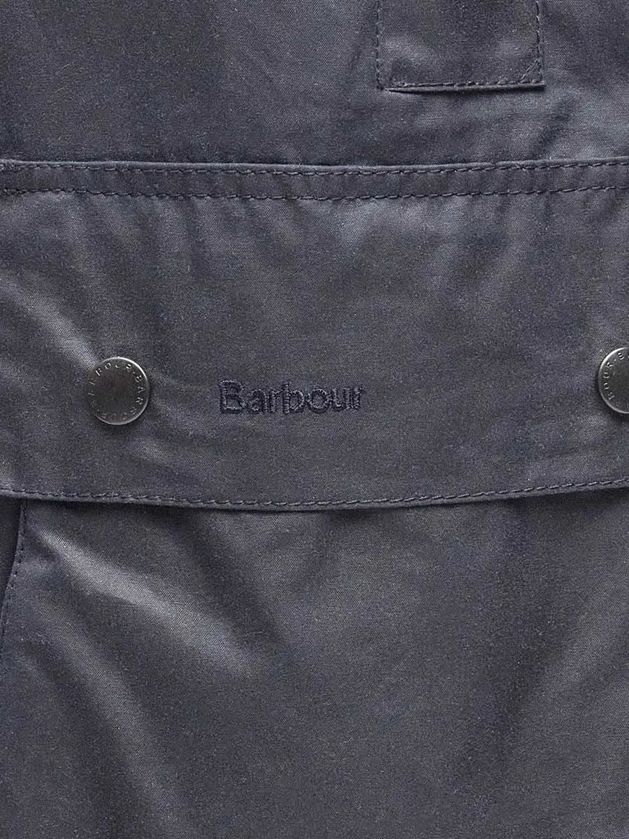 BARBOUR Border Wax Jacket - Mens - Navy