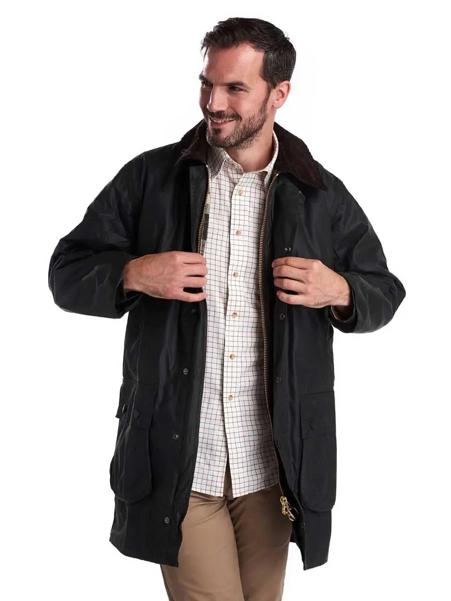 BARBOUR Border Wax Jacket - Mens - Sage