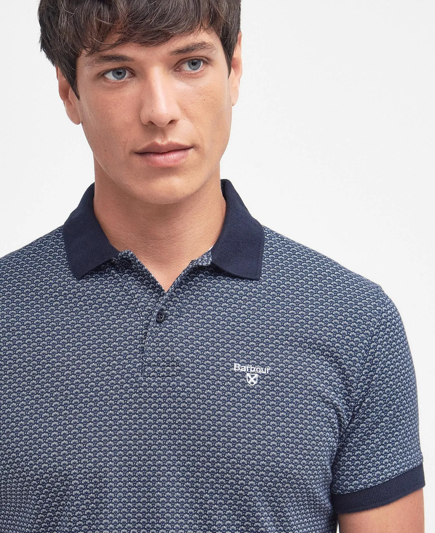 Barbour - Shell Printed Polo, Navy