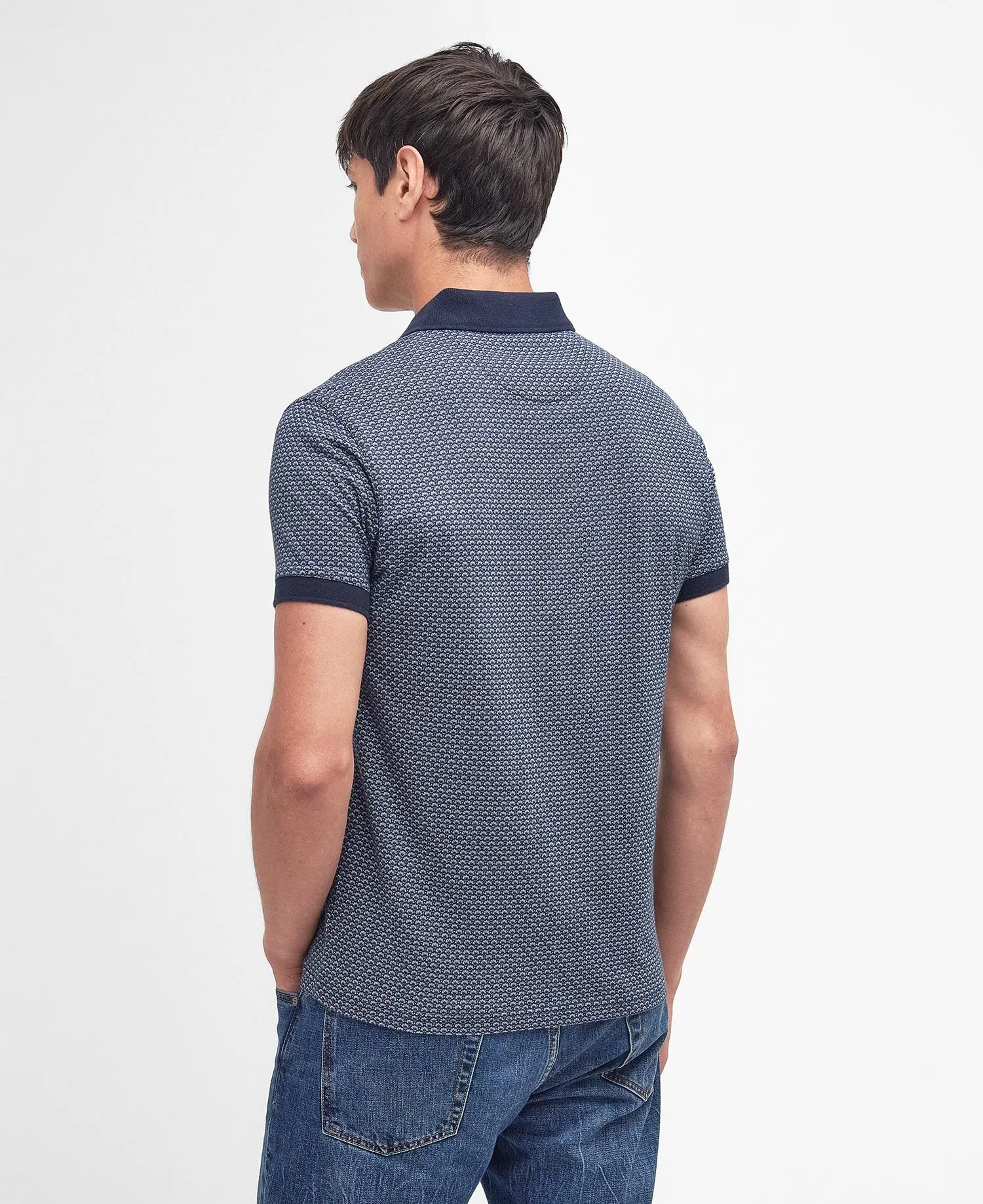 Barbour - Shell Printed Polo, Navy