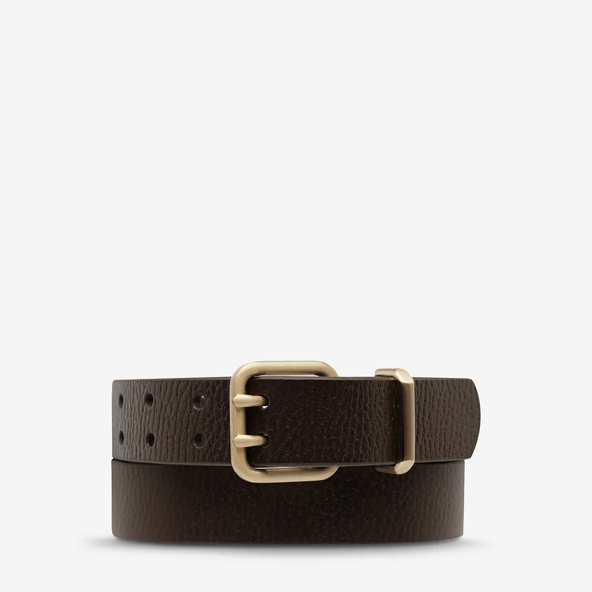 Barely Moving Belt - Choc/Gold