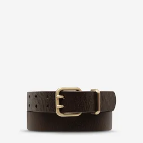 Barely Moving Belt - Choc/Gold