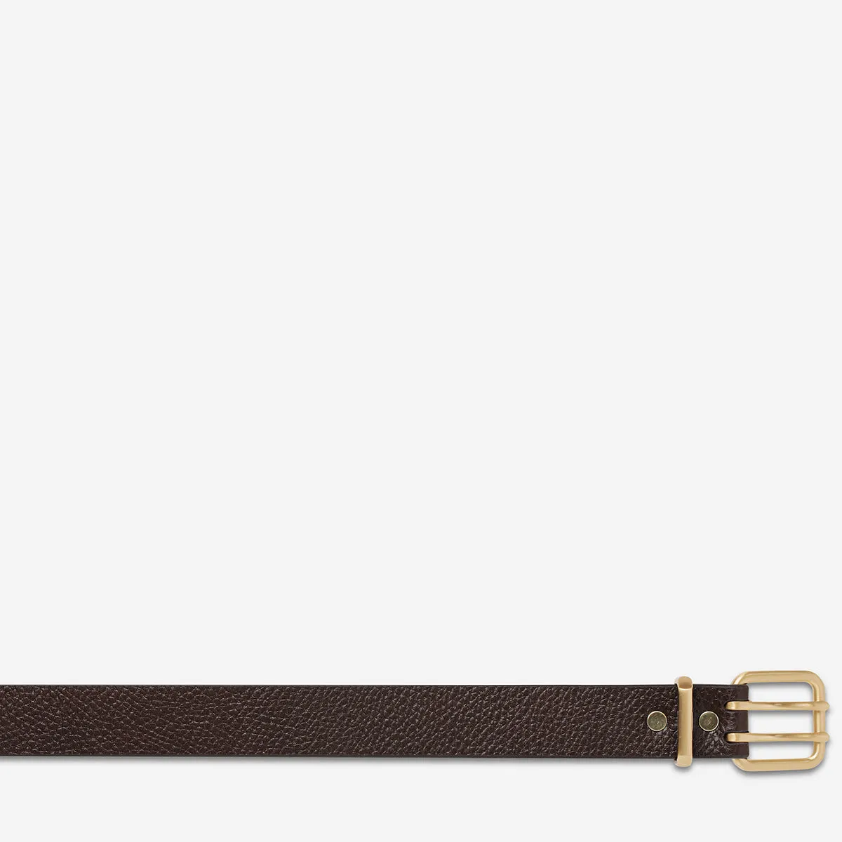 Barely Moving Belt - Choc/Gold