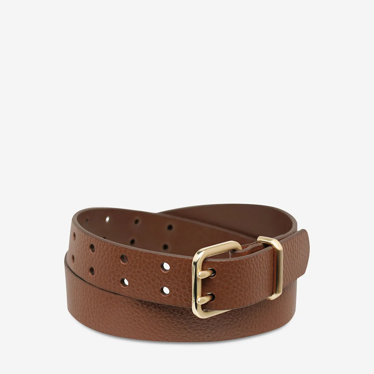 Barely Moving Belt - Tan/Gold