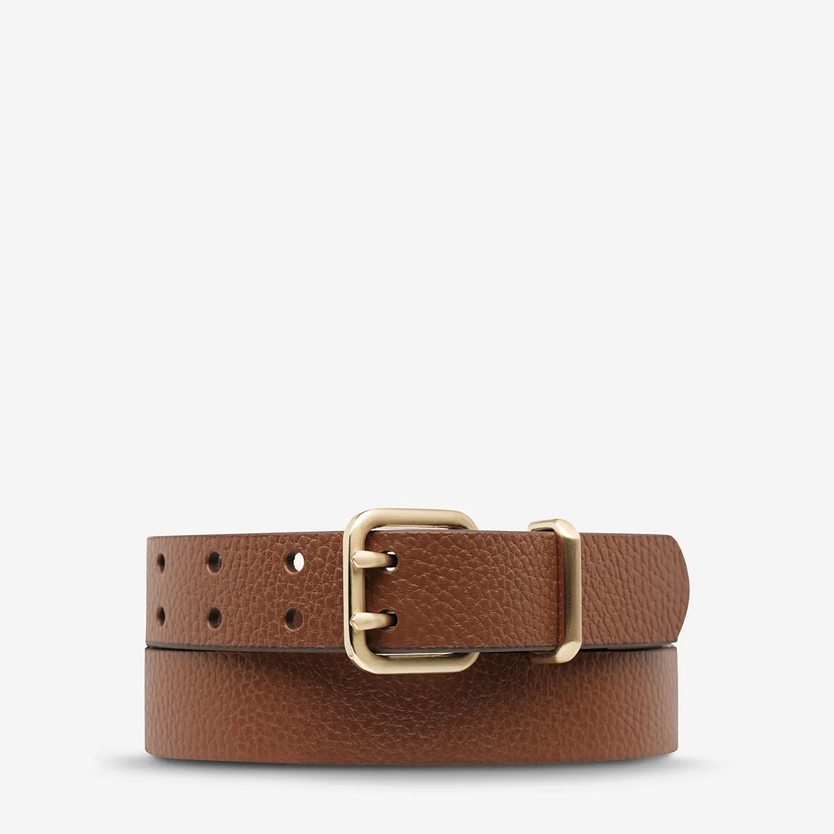 Barely Moving Belt - Tan/Gold