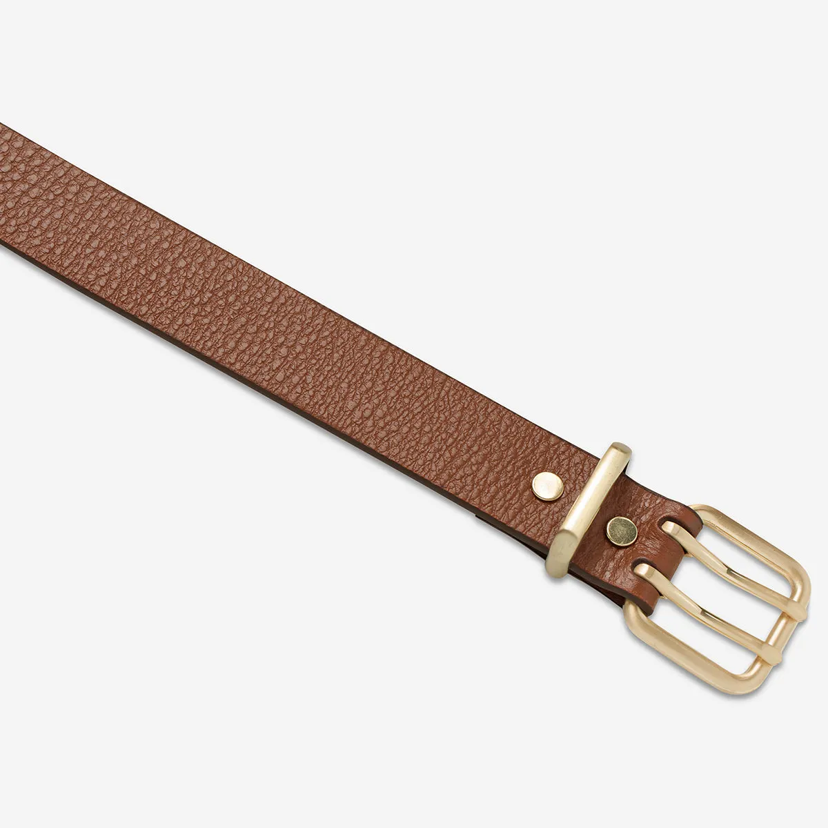 Barely Moving Belt - Tan/Gold