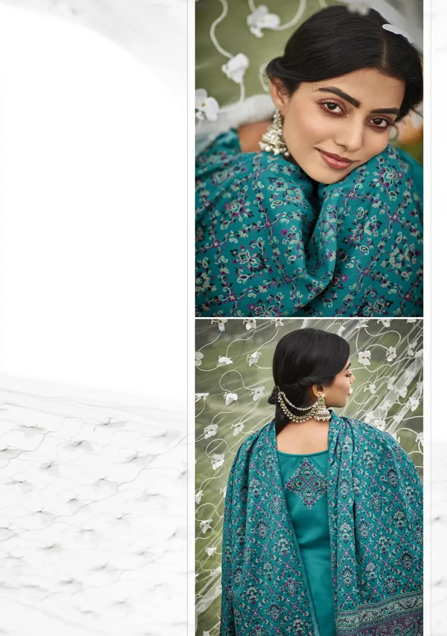 Belliza Pashmina Kaani Jacquard Winter Unstitched Suit for Women