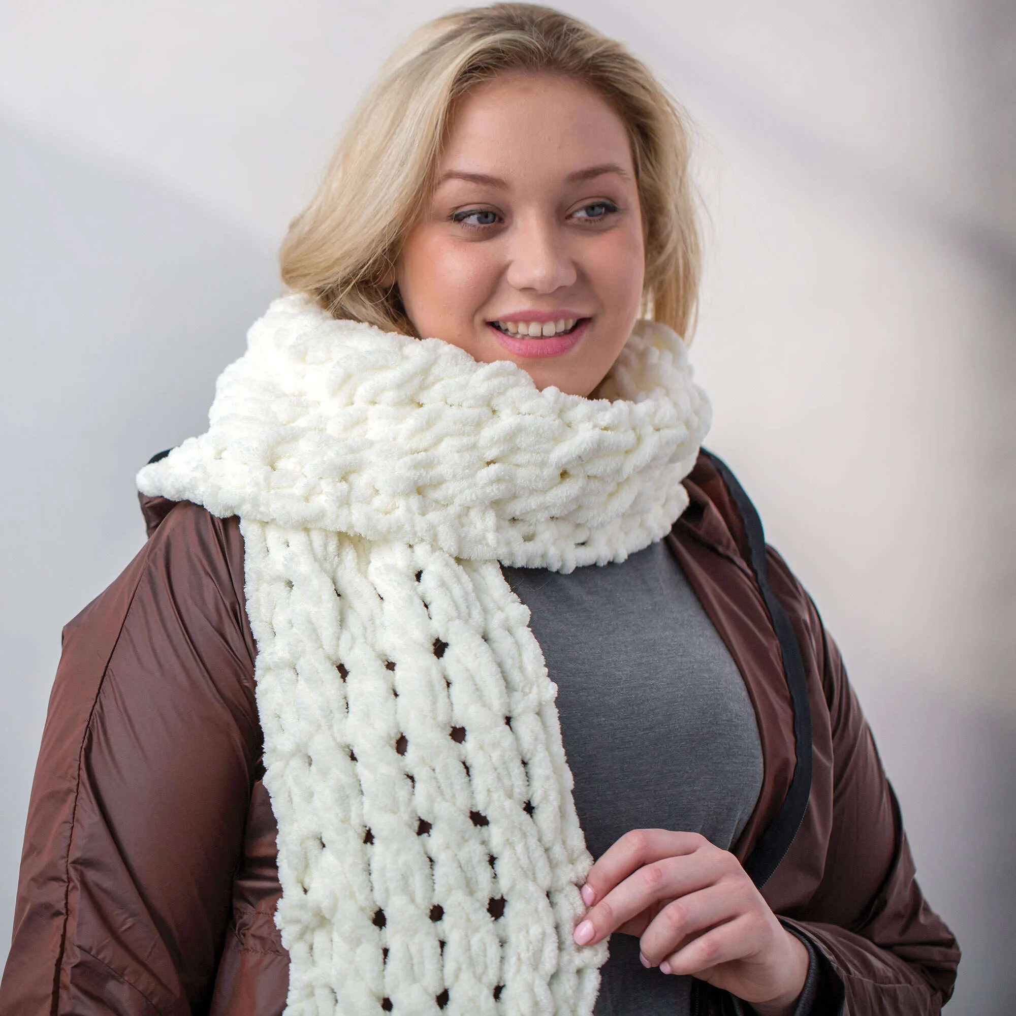 Bernat Alize EZ Knit Cable Scarf