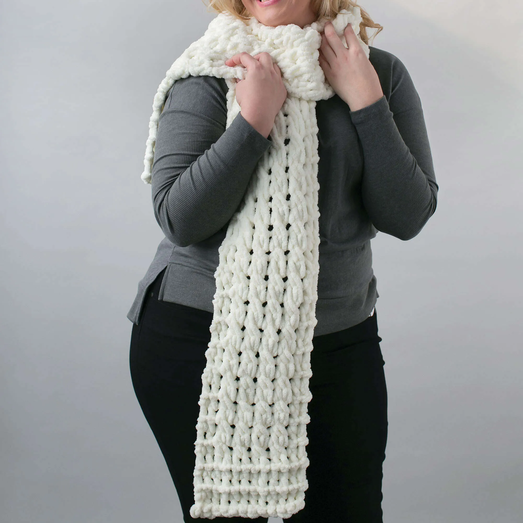 Bernat Alize EZ Knit Cable Scarf