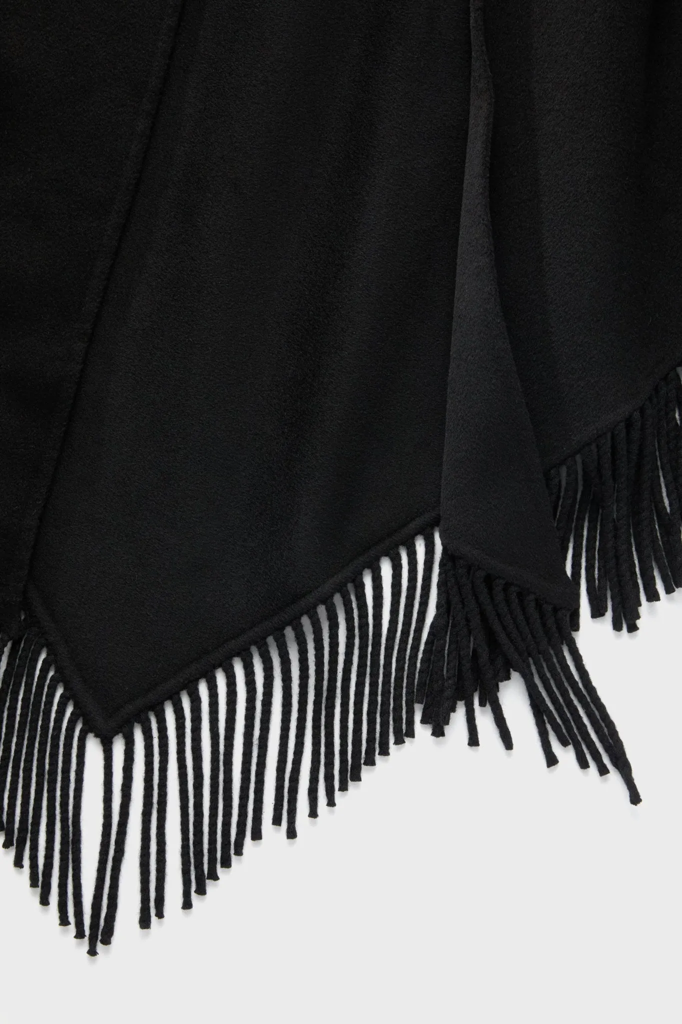 Black Fringe Wrap Scarf