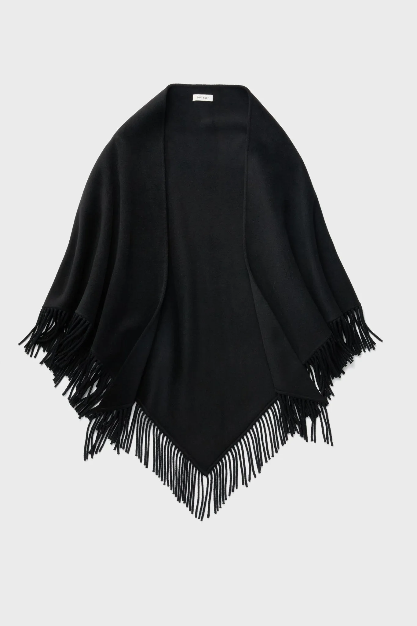 Black Fringe Wrap Scarf