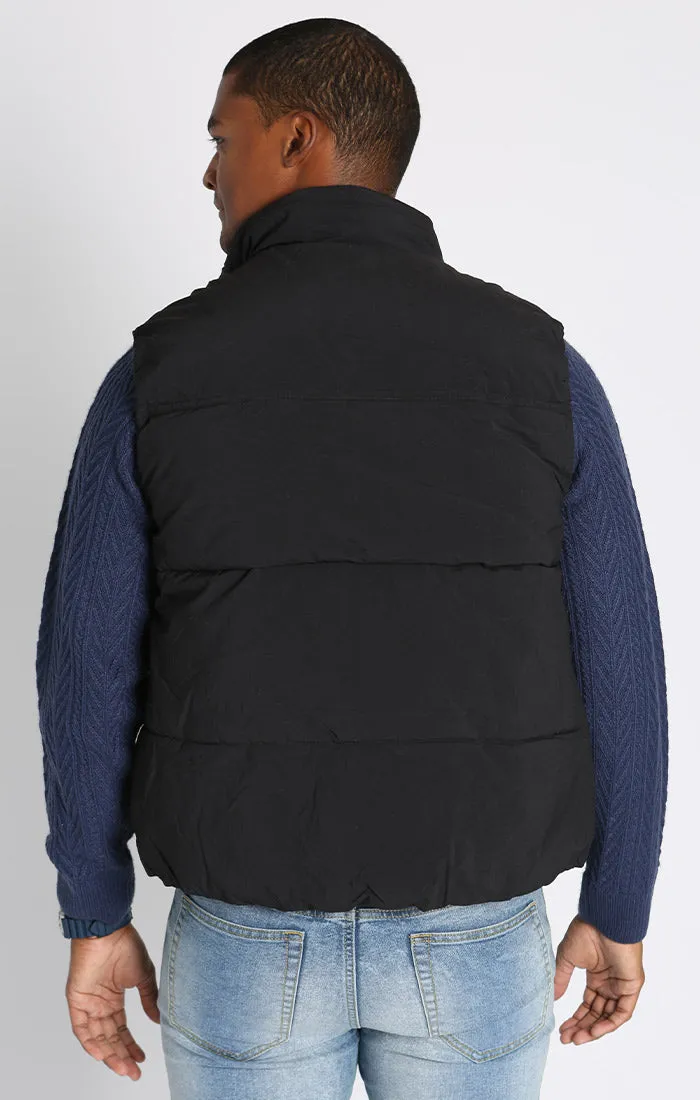 Black Namath Puffer Vest