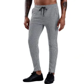 Black Small Plaid Chinos