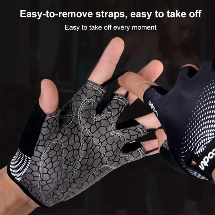 BOODUN 1096 Non-slip Wear-resistant Breathable Fitness Sports Silicone Gloves, Size:S(Black)