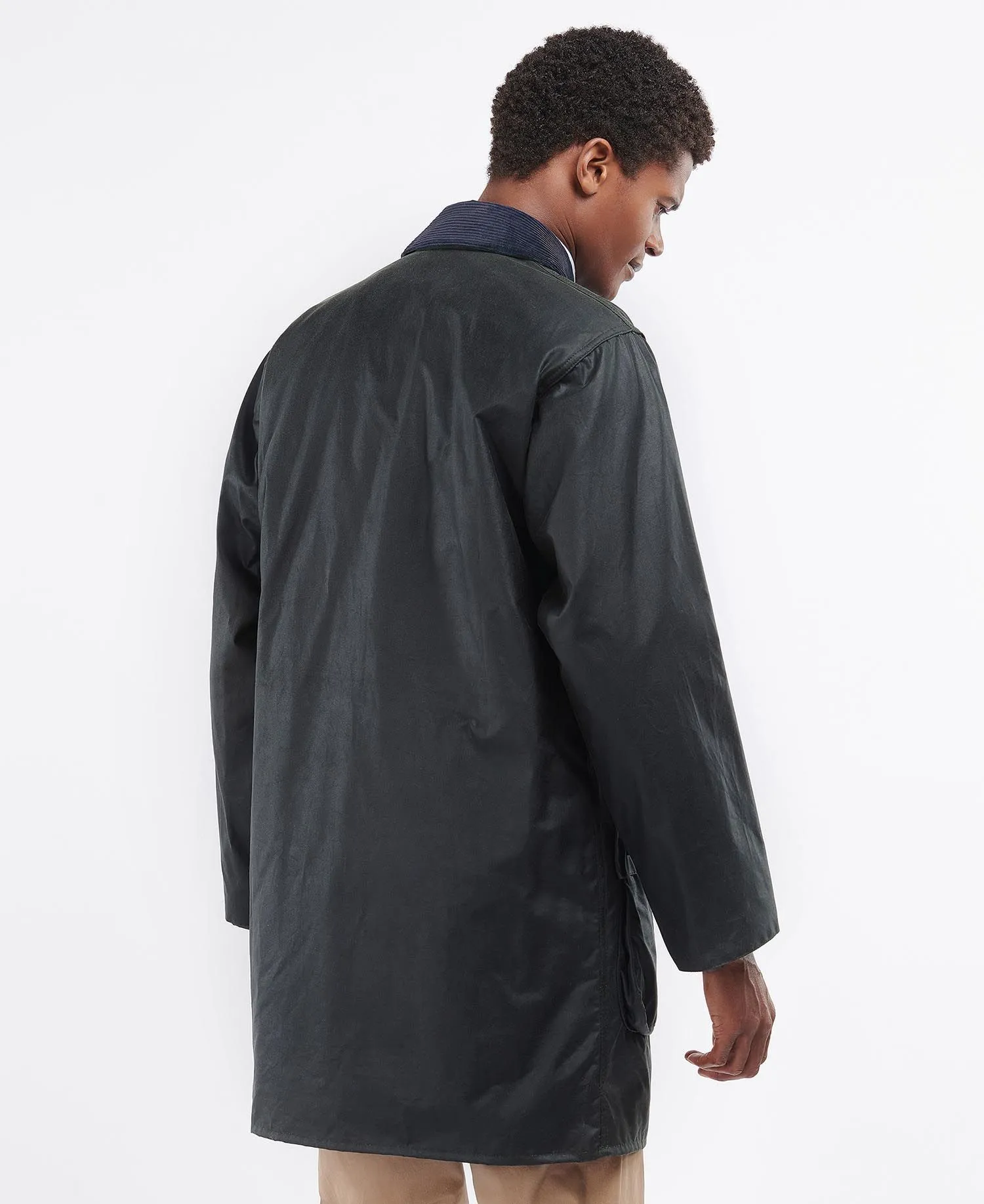 Border Wax Jacket - Navy