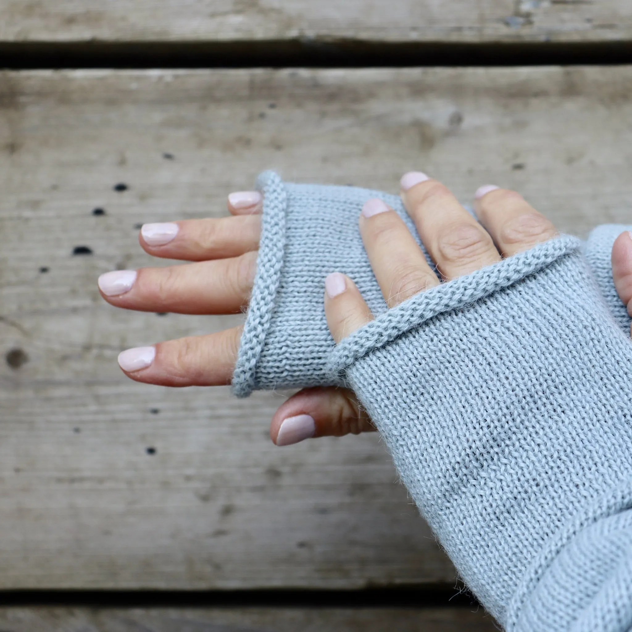 Brea Wrist Warmers in Alpaca Knit