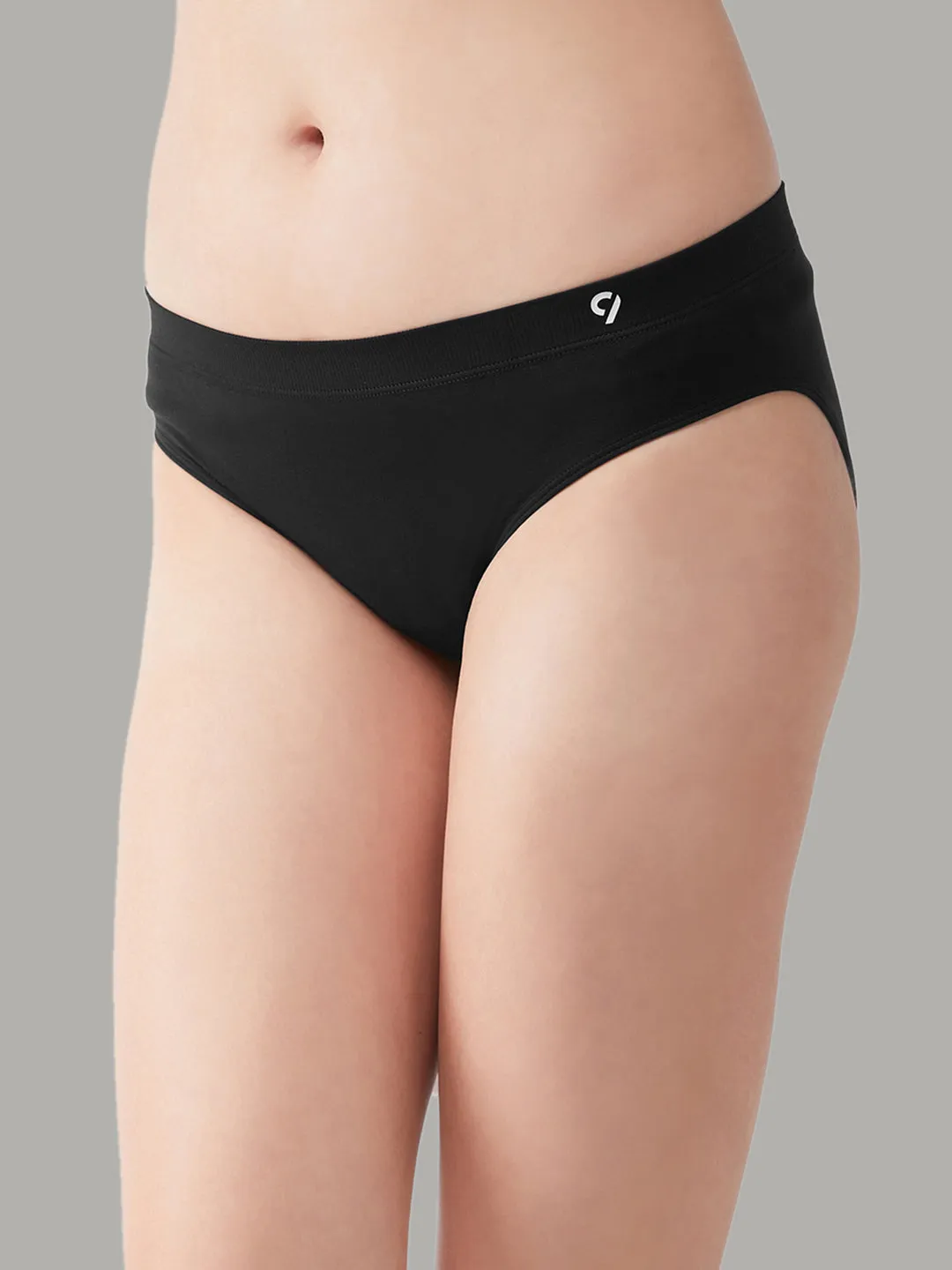 C9 AIRWEAR Seamless Brief for Women - Mid Black - Pack of 3