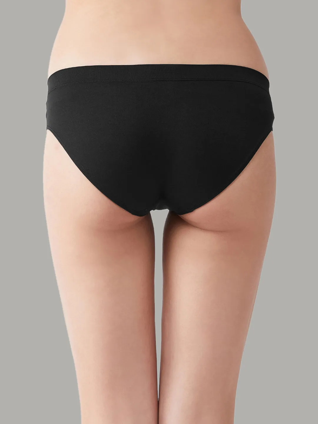 C9 AIRWEAR Seamless Brief for Women - Mid Black - Pack of 3