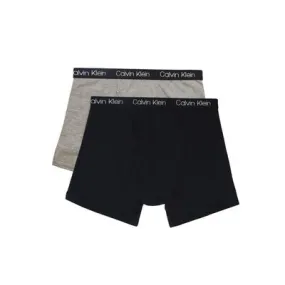 Calvin Klein Big Boys Boxer Briefs, Pack of 2 - Heather Gray, Black