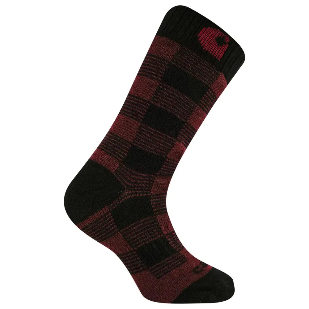 Carhartt WA516 Womens Thermal Plaid Crew Sock