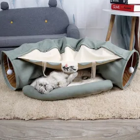 Cat Bed Multifunctional Pet House Cave Toy For Cats Collapsible