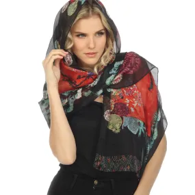 Citron Landscape Silk Scarf in Multicolor - Scarf-LMT