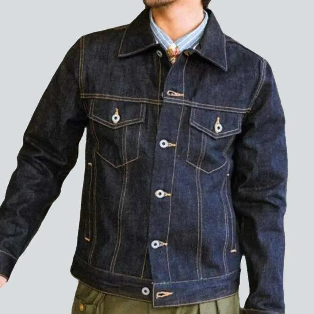 Classic selvage men's jeans jacket