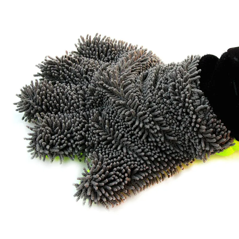 Cleaning Wash Tool Double-sided Plush Car Wiping Gloves