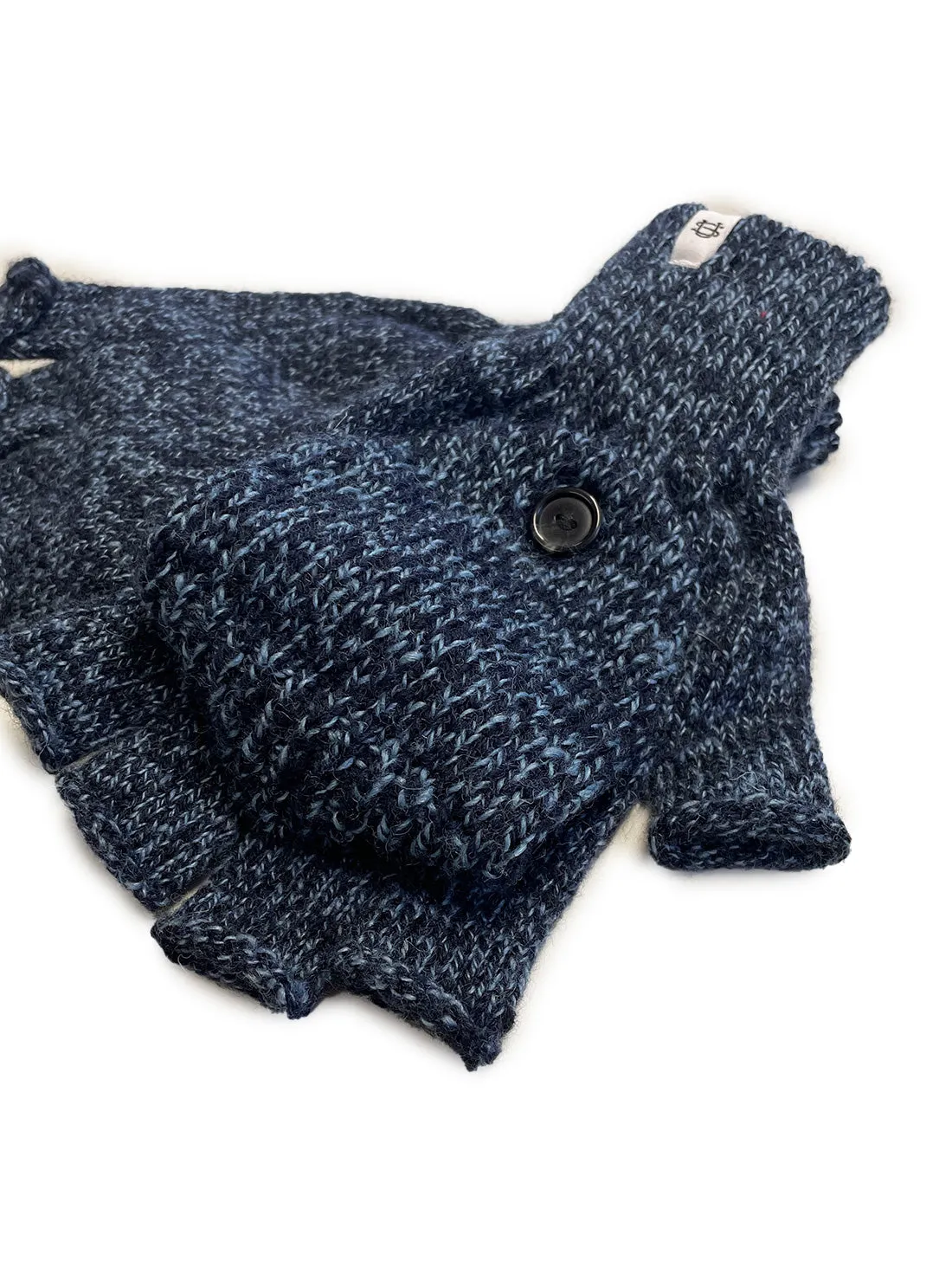 Convertible Fingerless Glomitt - Denim Melange